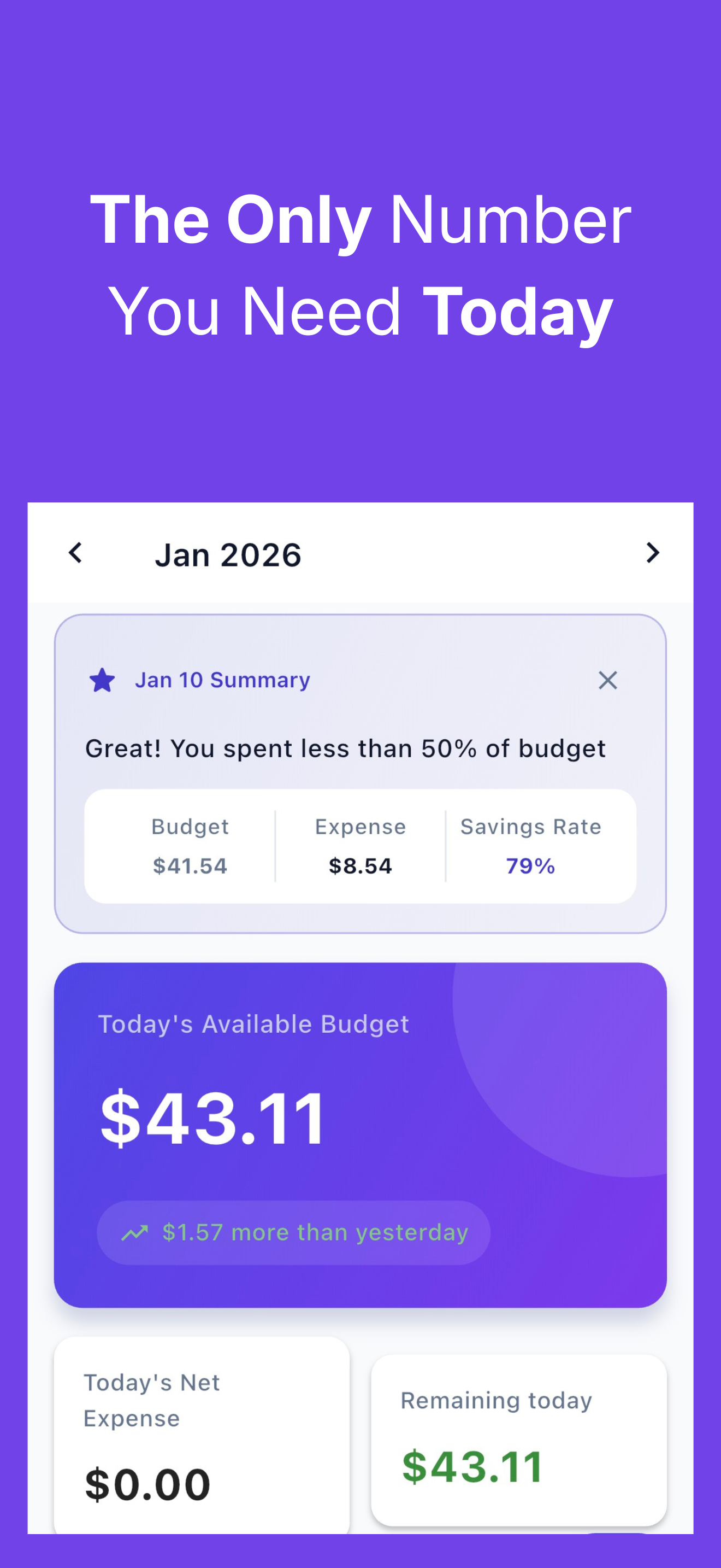Daily Pace app home screen